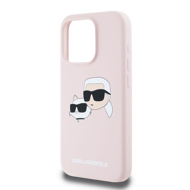 Husa pentru  iPhone 15 Pro Karl Lagerfeld - Silicone MagSafe - roz