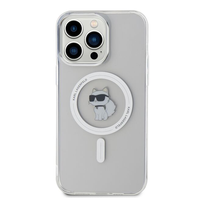 Husa pentru  iPhone 15 Pro Max Karl Lagerfeld - IML MagSafe - alb