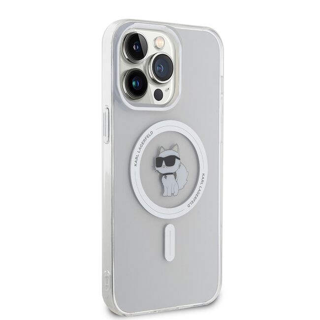 Husa pentru  iPhone 15 Pro Max Karl Lagerfeld - IML MagSafe - alb