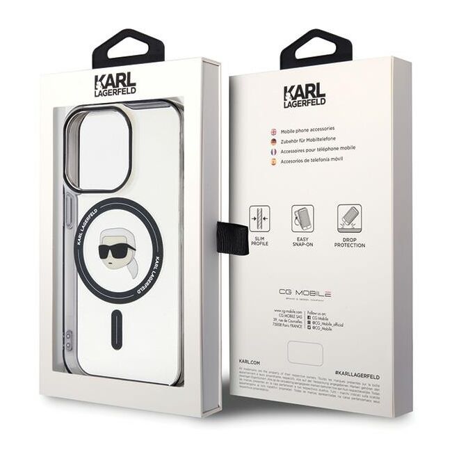Husa pentru  iPhone 15 Pro Max Karl Lagerfeld - IML MagSafe - clear