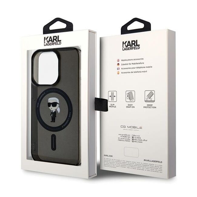 Husa pentru  iPhone 15 Pro Max Karl Lagerfeld - IML MagSafe - negru denim