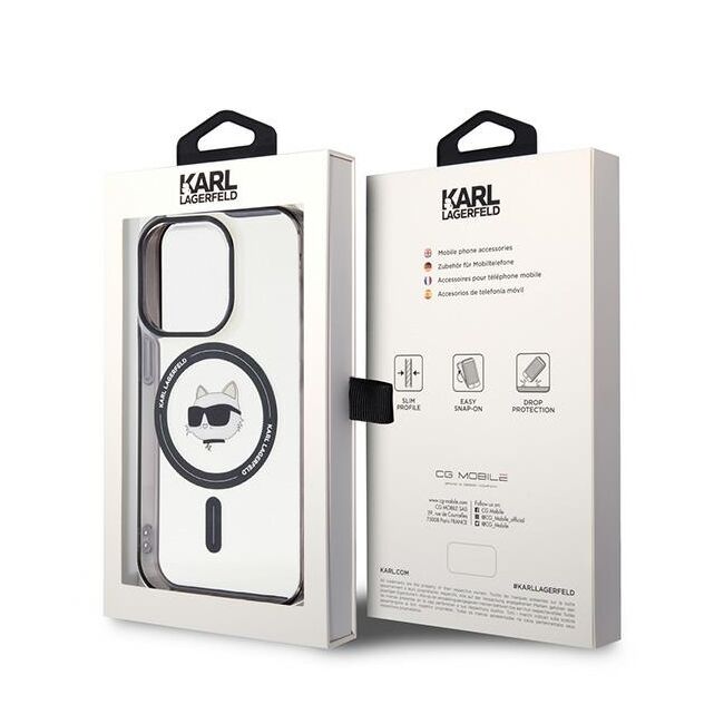 Husa pentru  iPhone 15 Pro Max Karl Lagerfeld - IML MagSafe - negru