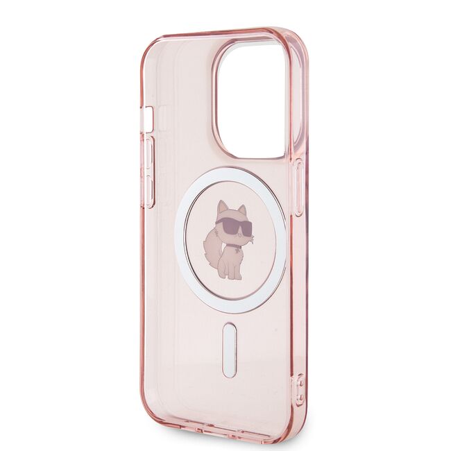 Husa pentru  iPhone 15 Pro Max Karl Lagerfeld - IML MagSafe - roz neon