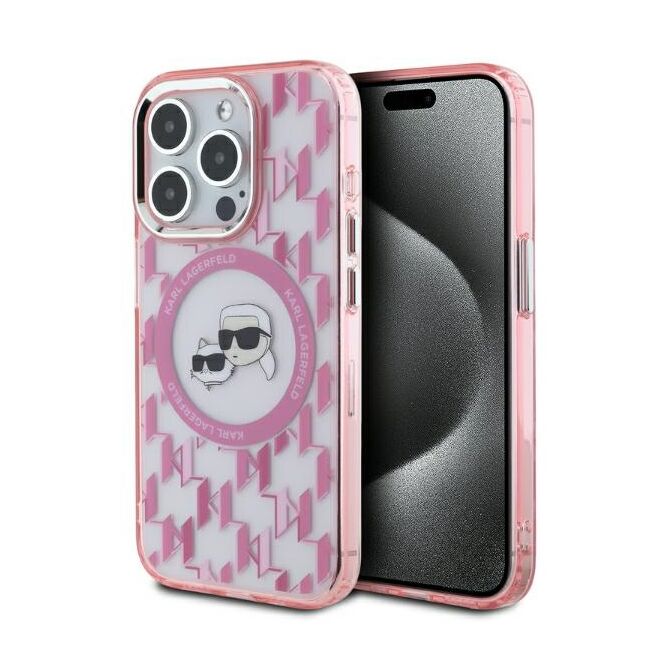 Husa pentru  iPhone 15 Pro Max Karl Lagerfeld - IML MagSafe - roz