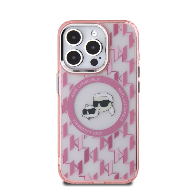 Husa pentru  iPhone 15 Pro Max Karl Lagerfeld - IML MagSafe - roz
