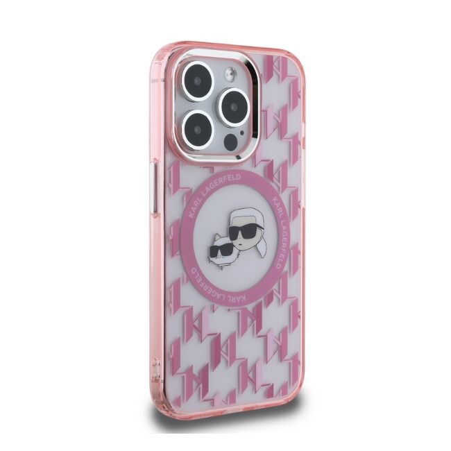 Husa pentru  iPhone 15 Pro Max Karl Lagerfeld - IML MagSafe - roz