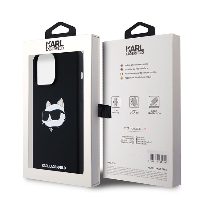 Husa pentru  iPhone 15 Pro Max Karl Lagerfeld - Silicone MagSafe - negru denim