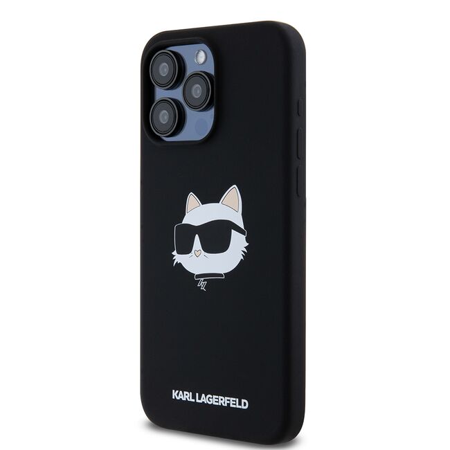 Husa pentru  iPhone 15 Pro Max Karl Lagerfeld - Silicone MagSafe - negru denim