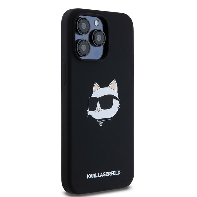 Husa pentru  iPhone 15 Pro Max Karl Lagerfeld - Silicone MagSafe - negru denim
