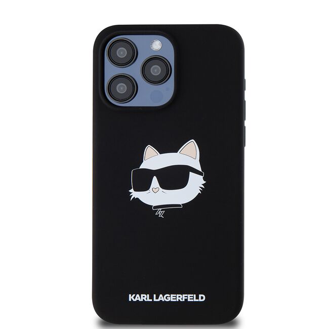 Husa pentru  iPhone 15 Pro Max Karl Lagerfeld - Silicone MagSafe - negru denim