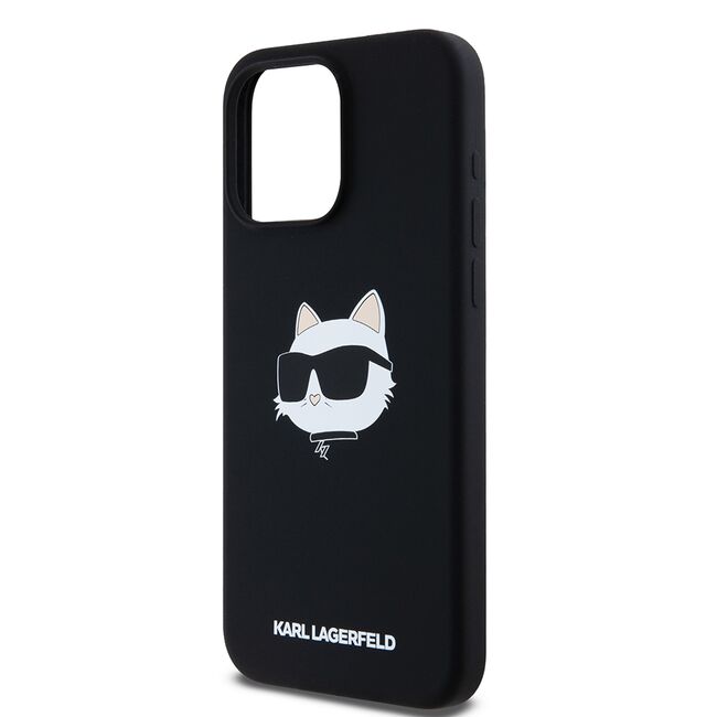 Husa pentru  iPhone 15 Pro Max Karl Lagerfeld - Silicone MagSafe - negru denim