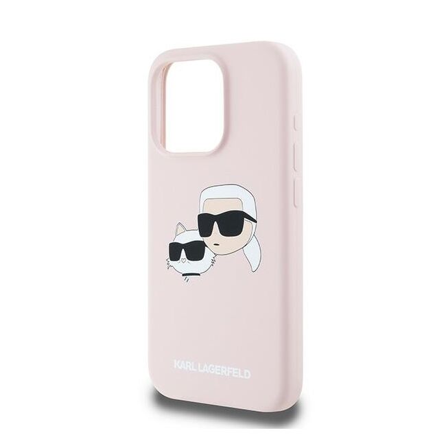 Husa pentru  iPhone 15 Pro Max Karl Lagerfeld - Silicone MagSafe - roz