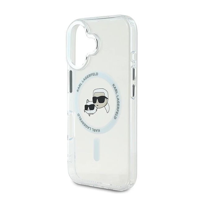 Husa pentru  iPhone 16 Karl Lagerfeld - IML MagSafe - alb arctic