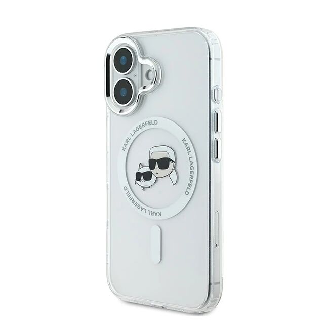 Husa pentru  iPhone 16 Karl Lagerfeld - IML MagSafe - alb arctic