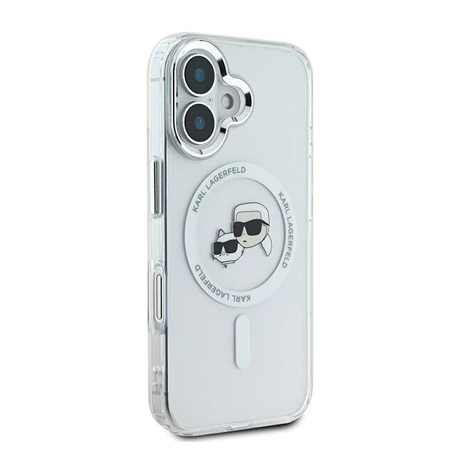 Husa pentru  iPhone 16 Karl Lagerfeld - IML MagSafe - alb arctic