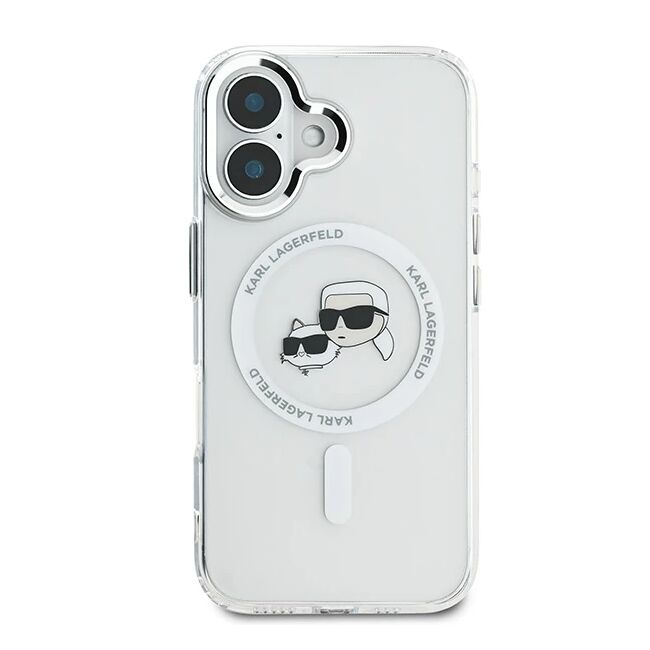 Husa pentru  iPhone 16 Karl Lagerfeld - IML MagSafe - alb arctic