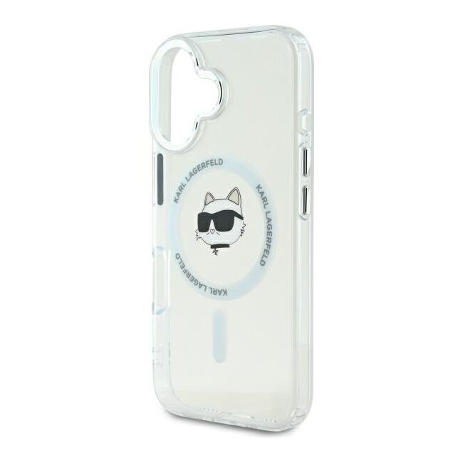 Husa pentru  iPhone 16 Karl Lagerfeld - IML MagSafe - alb zapada