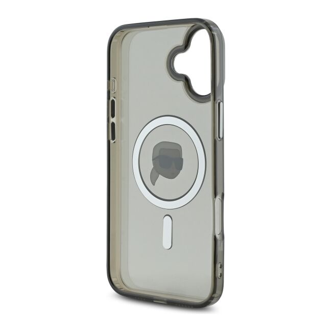 Husa pentru  iPhone 16 Karl Lagerfeld - IML MagSafe - gri deschis