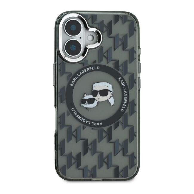 Husa pentru  iPhone 16 Karl Lagerfeld - IML MagSafe - gri inchis