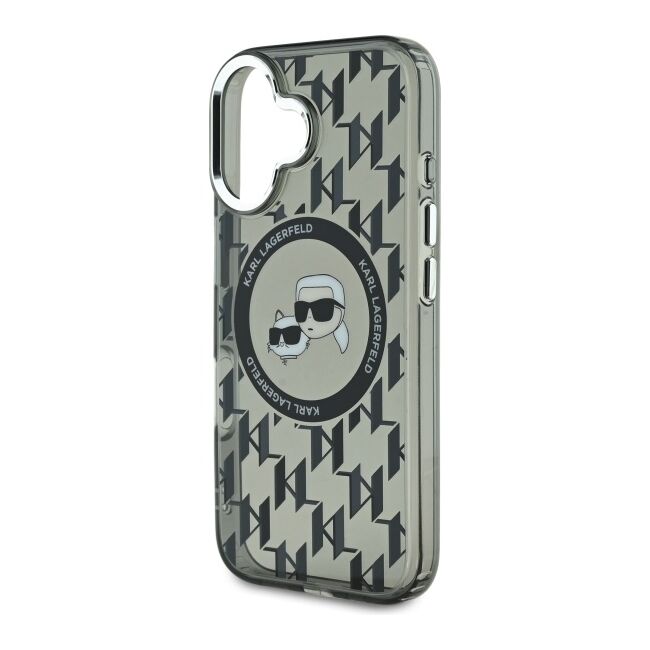 Husa pentru  iPhone 16 Karl Lagerfeld - IML MagSafe - gri inchis