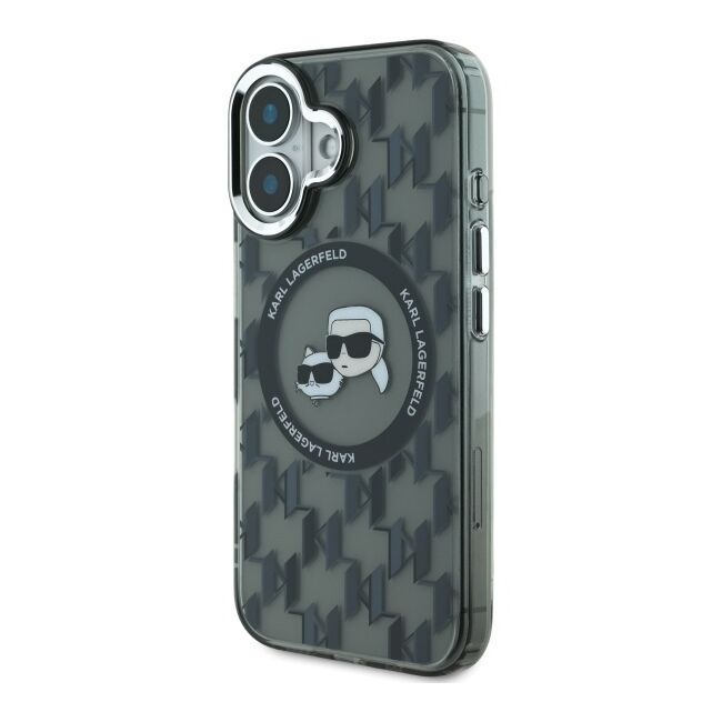 Husa pentru  iPhone 16 Karl Lagerfeld - IML MagSafe - gri inchis