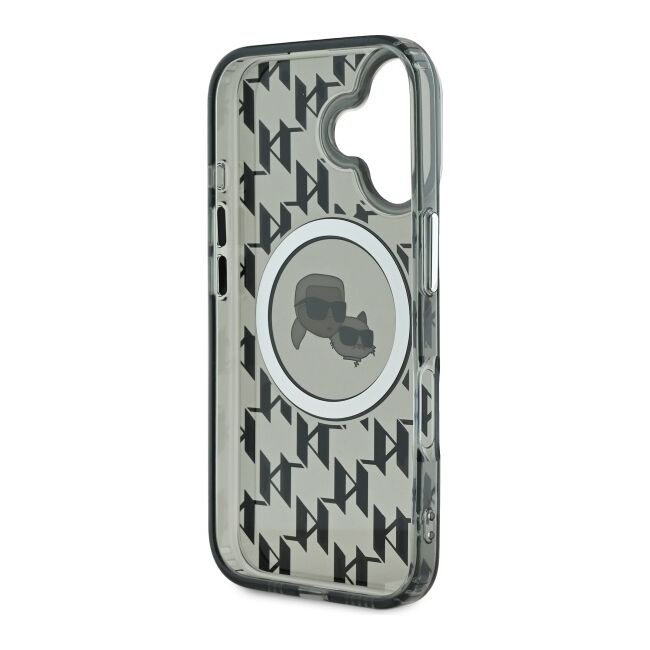 Husa pentru  iPhone 16 Karl Lagerfeld - IML MagSafe - gri inchis