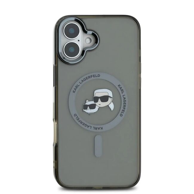 Husa pentru  iPhone 16 Karl Lagerfeld - IML MagSafe - gri