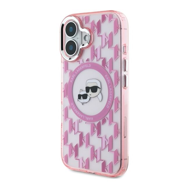 Husa pentru  iPhone 16 Karl Lagerfeld - IML MagSafe - roz
