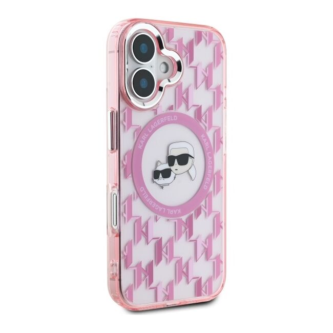 Husa pentru  iPhone 16 Karl Lagerfeld - IML MagSafe - roz