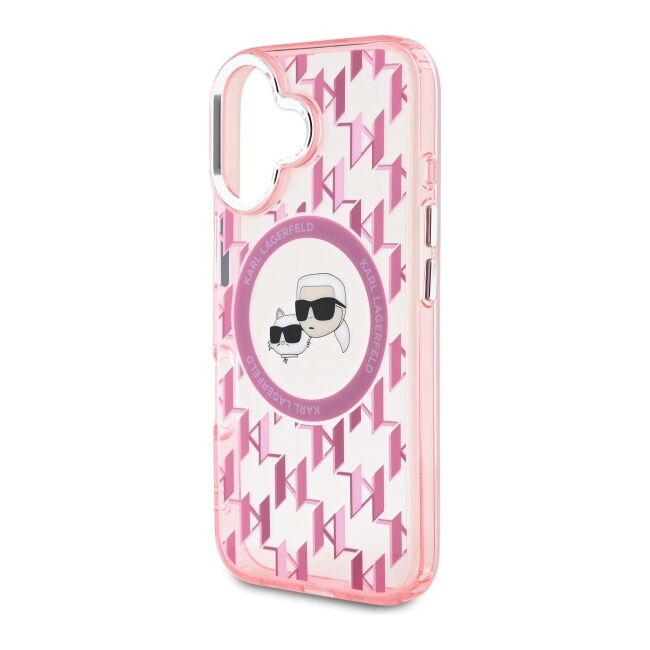 Husa pentru  iPhone 16 Karl Lagerfeld - IML MagSafe - roz