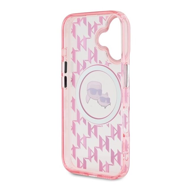 Husa pentru  iPhone 16 Karl Lagerfeld - IML MagSafe - roz