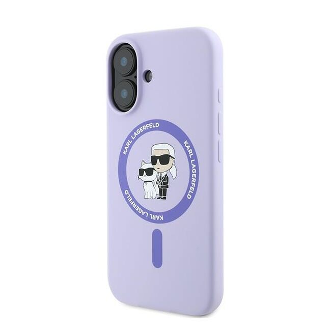 Husa pentru  iPhone 16 Karl Lagerfeld - Silicone MagSafe - mov