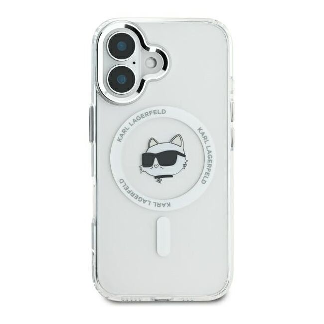 Husa pentru  iPhone 16 Plus Karl Lagerfeld - IML MagSafe - alb arctic
