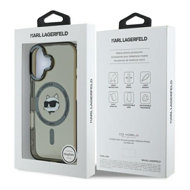 Husa pentru  iPhone 16 Plus Karl Lagerfeld - IML MagSafe - gri 