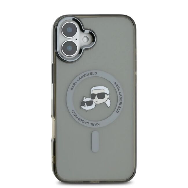 Husa pentru  iPhone 16 Plus Karl Lagerfeld - IML MagSafe - gri deschis