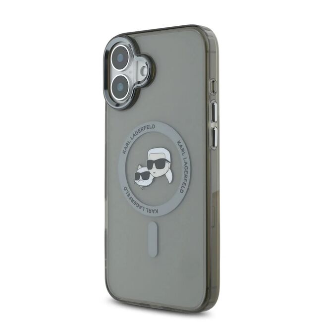 Husa pentru  iPhone 16 Plus Karl Lagerfeld - IML MagSafe - gri deschis