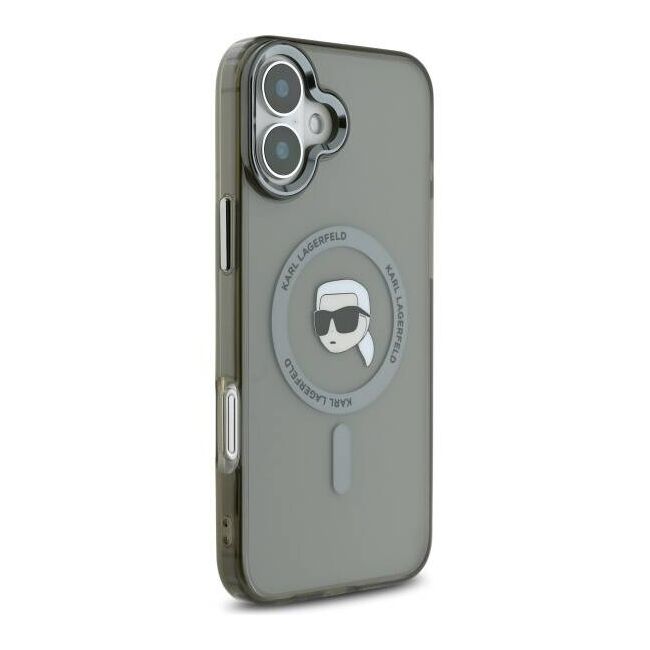 Husa pentru  iPhone 16 Plus Karl Lagerfeld - IML MagSafe - gri inchis