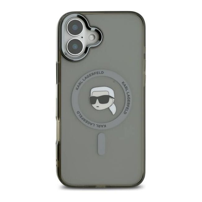 Husa pentru  iPhone 16 Plus Karl Lagerfeld - IML MagSafe - gri inchis