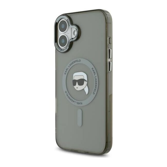 Husa pentru  iPhone 16 Plus Karl Lagerfeld - IML MagSafe - gri inchis