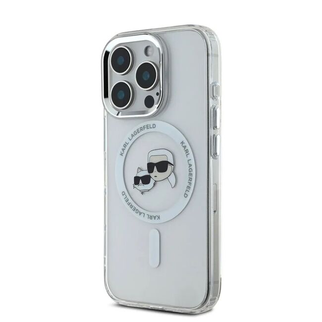 Husa pentru  iPhone 16 Pro Karl Lagerfeld - IML MagSafe - alb arctic
