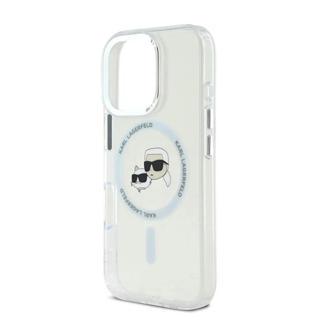 Husa pentru  iPhone 16 Pro Karl Lagerfeld - IML MagSafe - alb arctic
