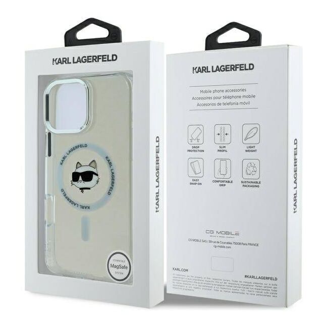 Husa pentru  iPhone 16 Pro Karl Lagerfeld - IML MagSafe - alb optic
