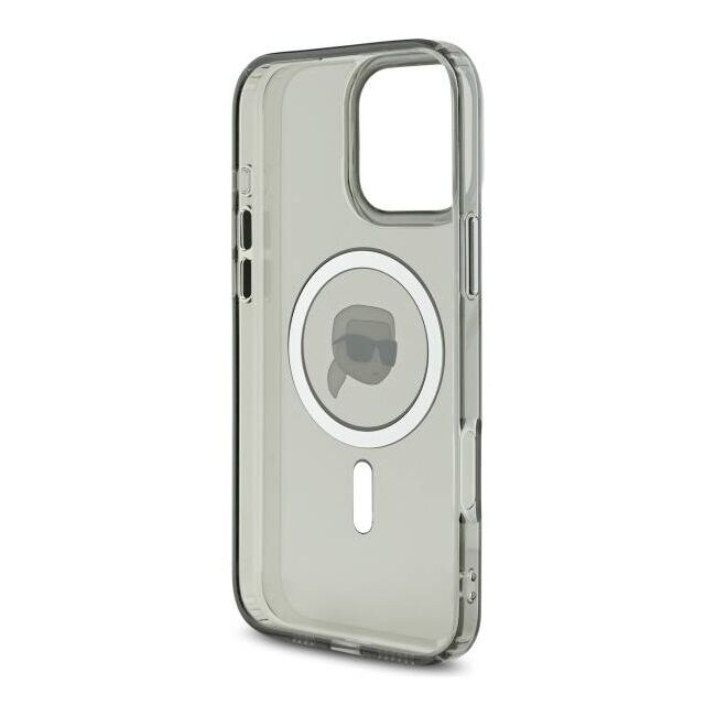 Husa pentru  iPhone 16 Pro Karl Lagerfeld - IML MagSafe - gri deschis