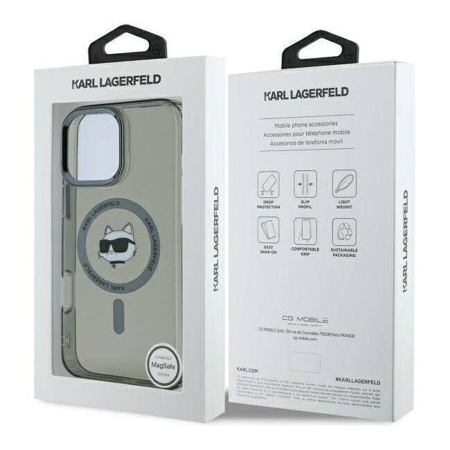 Husa pentru  iPhone 16 Pro Karl Lagerfeld - IML MagSafe - gri mat