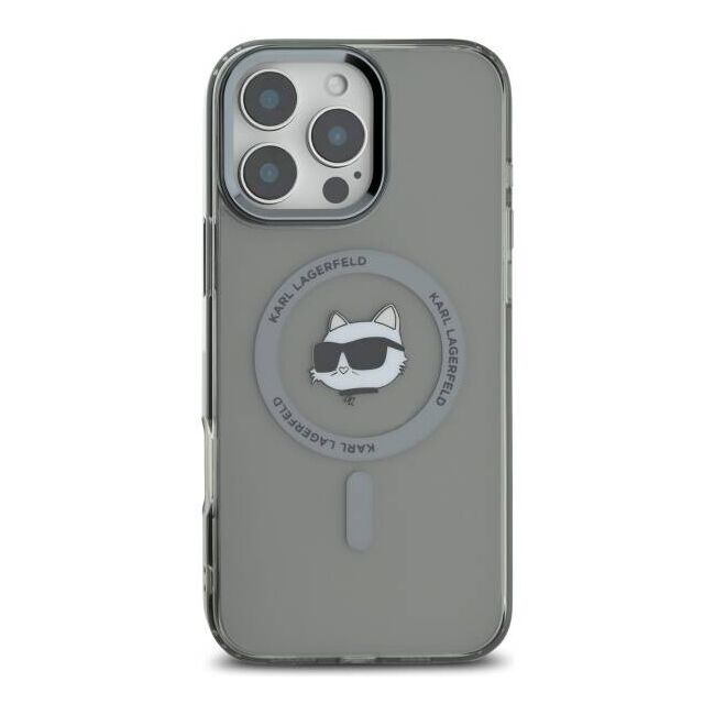 Husa pentru  iPhone 16 Pro Karl Lagerfeld - IML MagSafe - gri mat