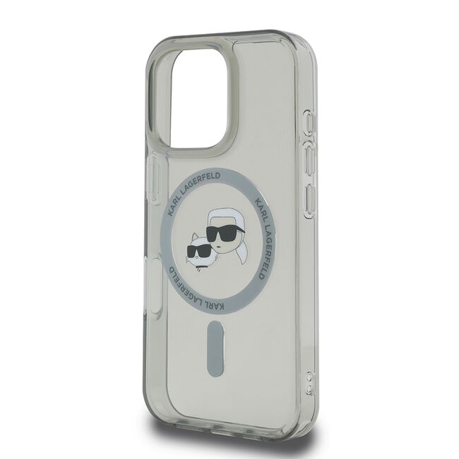 Husa pentru  iPhone 16 Pro Karl Lagerfeld - IML MagSafe - gri
