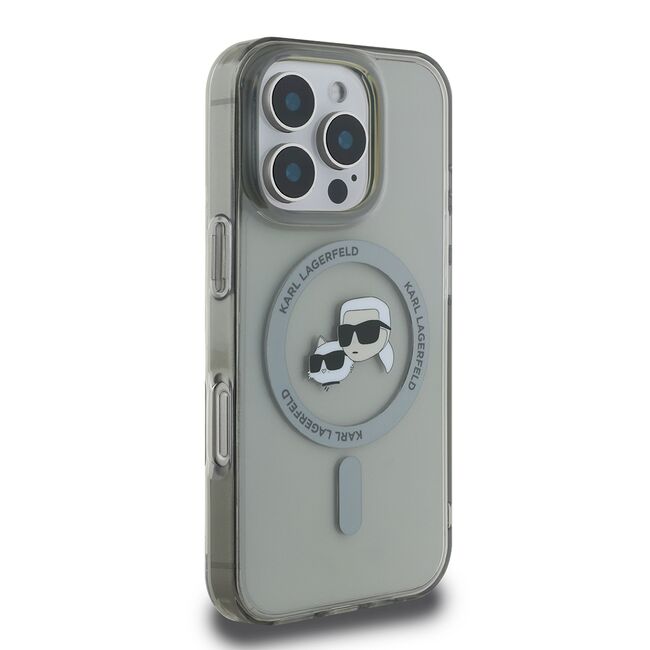 Husa pentru  iPhone 16 Pro Karl Lagerfeld - IML MagSafe - gri