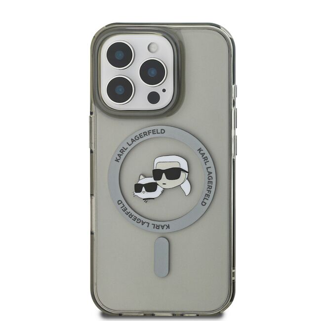 Husa pentru  iPhone 16 Pro Karl Lagerfeld - IML MagSafe - gri