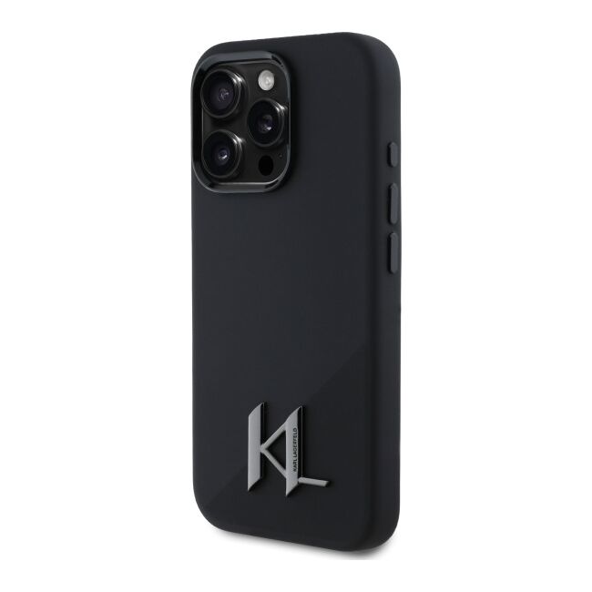 Husa pentru  iPhone 16 Pro Karl Lagerfeld - Silicone MagSafe - negru