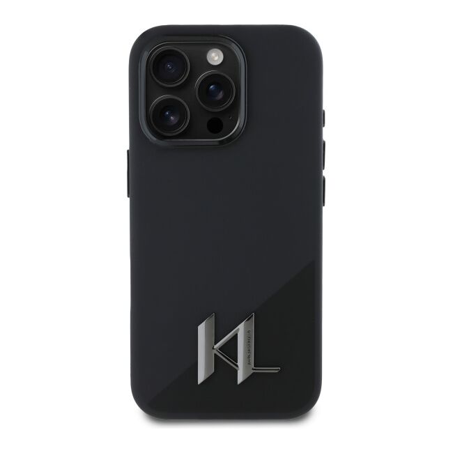 Husa pentru  iPhone 16 Pro Karl Lagerfeld - Silicone MagSafe - negru